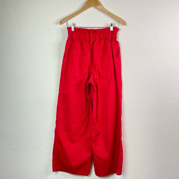 Xirena 2022 Cormick High Rise Paperbag Waist Wide Leg Pant in Red Pepper Size S - Picture 7 of 16